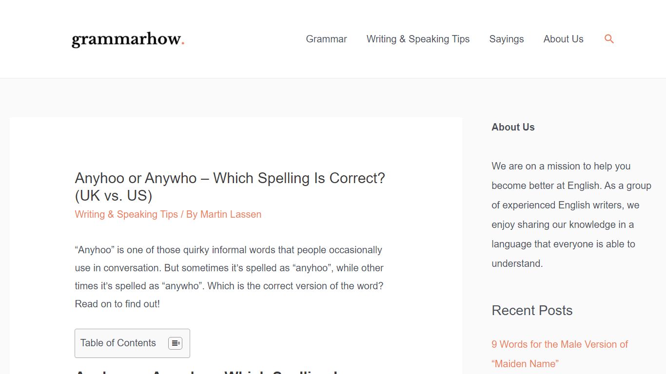 Anyhoo or Anywho - Which Spelling Is Correct? (UK vs. US) - Grammarhow