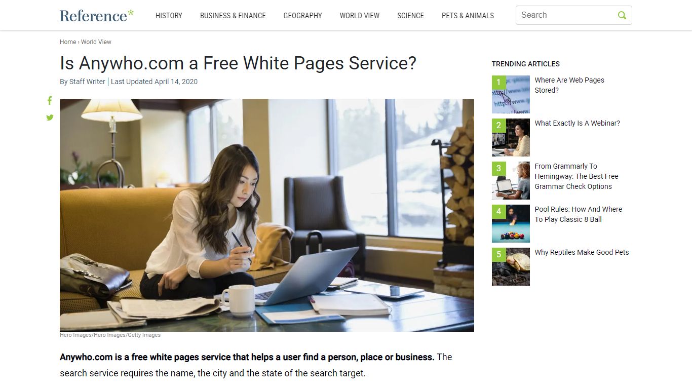 Is Anywho.com a Free White Pages Service? - Reference.com